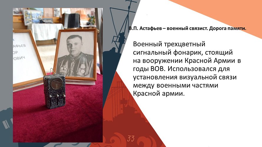 «В.П. Астафьев - военный связист. Дорога памяти»